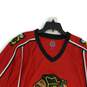 NHL Mens Red V-Neck Long Sleeve Chicago Blackhawks Hockey Jersey Size M image number 3