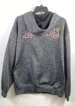 NBA Men Gray LA Lakers Zip Hoodie Sweater XL alternative image