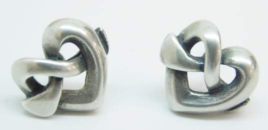 James Avery 925 Heart Knot Stud Post Earrings 3.5g image number 1