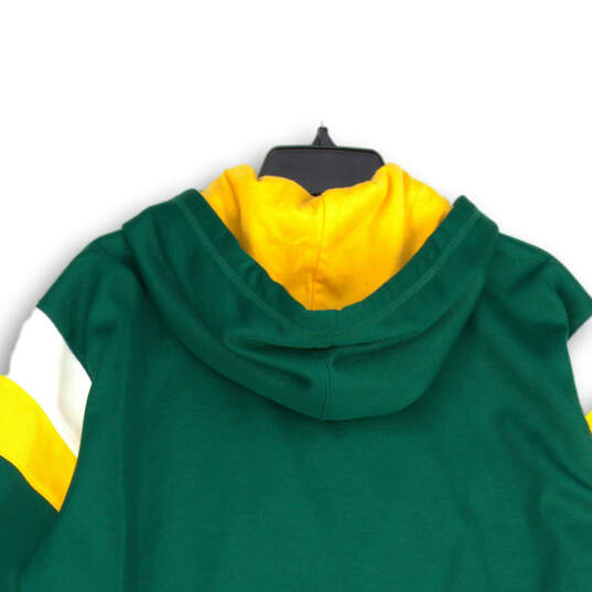 Mens Green Yellow NFL Green Bay Packers Long Sleeve Full-Zip Hoodie Size M image number 4