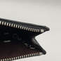 Womens Black Signature Print Rectangular Zipper Slim Mini Card Wallet image number 3