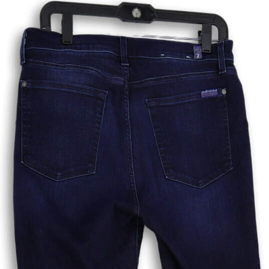 Womens Blue Denim Medium Wash 5-Pocket Design Skinny Leg Jeans Size 30 image number 4