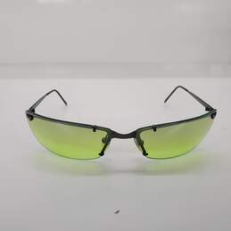 Emporio Armani Vintage Narrow Half Rim Green Lens Sunglasses alternative image