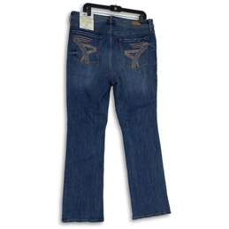 NWT Seven7 Womens Blue Embellished Denim Wash Bootcut Leg Jeans Size 16 alternative image