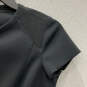 Womens Black Cap Sleeve Round Neck Regular Fit Front Zip Sheath Dress Sz 4 image number 4