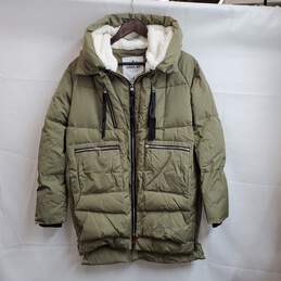 Orolay Thickened Down Puffer Jacket Coat Parka Hooded Sherpa Sz M