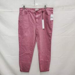 NWT Nicole Miller Soho WM's High Rise Ankle Skinny Rose Pink Jeans Size 16 x 23