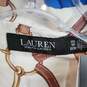 LAUREN Ralph Lauren Brown & Ivory Horsebit Patterned Black Label Blouse WM Size XS NWT image number 3
