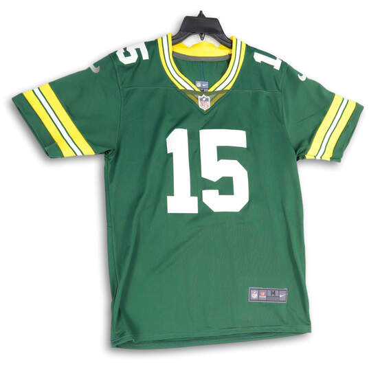 Mens Green Yellow Green Bay Packers Bart Starr #15 NFL Football Jersey Sz M image number 1
