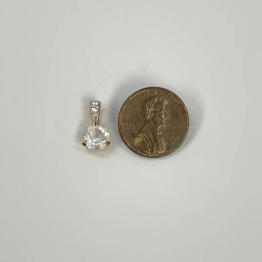 Designer Swarovski Gold-Tone Crystalcut Stone Classic Necklace Pendant image number 4