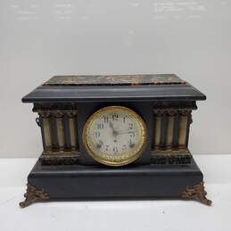 Vintage Seth Thomas Pillar Style Lion Knocker Mantle Clock for P/R