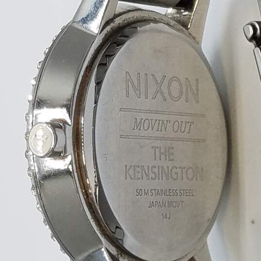Nixon 36mm Case MOP Dial with Crystal Bezel to Stainless Steel Bracelet Quartz Watch image number 8