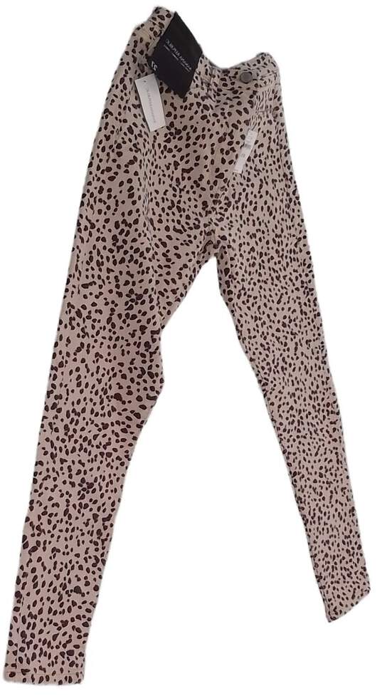 NWT Womens Brown Animal Print High Rise Denim Ankle Skinny Jeans Size 27 image number 2