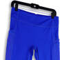 Womens Blue High Waist Stretch Pockets Skinny Leg Ankle Leggings Size Large image number 3