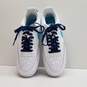 Nike Court Vision Low NBA White, Turquoise Blue Sneakers DM1187-100 Size 7.5 image number 6