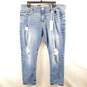 Guess Men Blue Washed Slim Tapered Jeans Sz 36 NWT image number 1