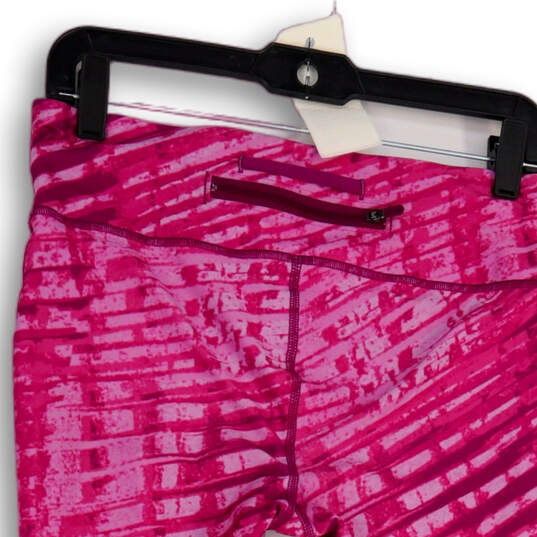 Womens Pink Fly By Printed Elastic Waist Pull-On Capri Leggings Size Medium image number 3