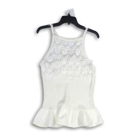 NWT Rebecca Taylor Womens White Lace Halter Neck Sleeveless Tank Top Size XL