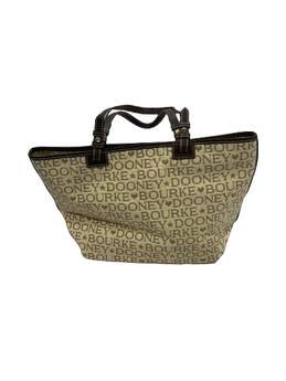 Brown and Beige Logo Tote
