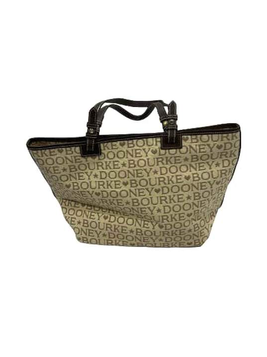 Brown and Beige Logo Tote image number 1