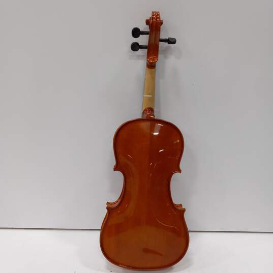 Vintage 4 String Wooden Violin w/Case and Bow image number 6