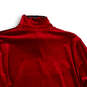 NWT Womens Red Velvet Mock Neck Long Sleeve Pullover Blouse Top Size M image number 4