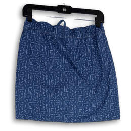 Womens Blue Printed Front Pockets Drawstring Pull On Athletic Skort Size XS alternative image