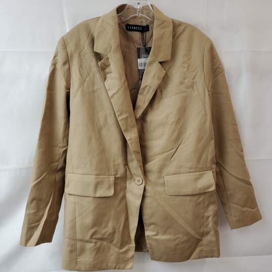 Lioness Welcome To The Jungle Beige Blazer Women's XXS NWT image number 1