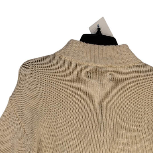 NWT Mens Beige Mock Neck Long Sleeve Knit Pullover Sweater Size XXL image number 2