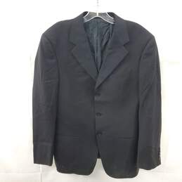 Armani Collezioni Black Wool Blazer Jacket Men's Size 42