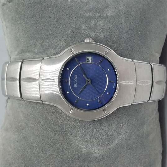 Bulova A3 Stainless Steel 26mm With Blue Dial Watch image number 2
