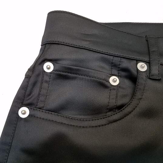 Womens Black Medium Wash High Rise Pockets Straight Leg Jeans Size Small image number 4