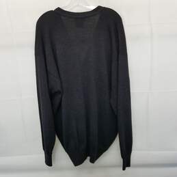 AUTHENTICATED Burberrys Dark Gray Wool Cardigan Sweater Mens Size XL alternative image