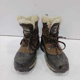 The North Face Women's Brown Suede Snow Boots Size 8.5
