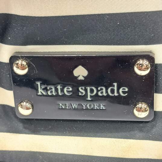 Kate Spade Striped Shoulder Bag Satchel Foldover Purse Bag image number 5