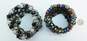 Mixed Metals Woven Multi Color & Aurora Borealis Beaded Statement Bracelets image number 6