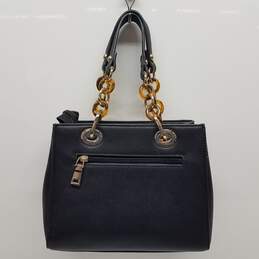 Michael Kors Black Cynthia Saffiano Leather Gold/Tortoise Chain Small Tote Bag alternative image