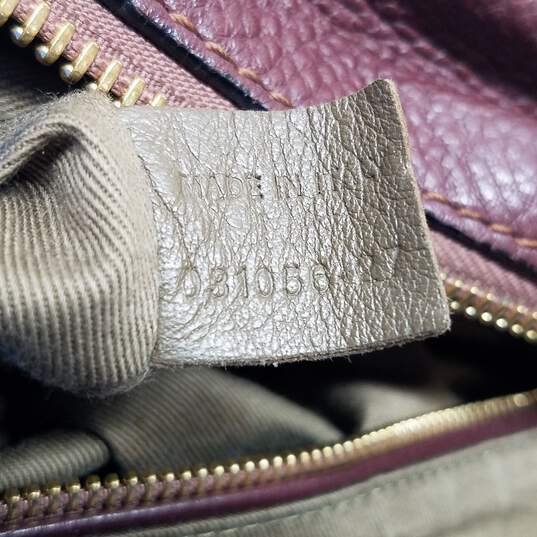 AUTHENTICATED Chloe Marcia Purple Calfskin Leather Hobo Handbag image number 5