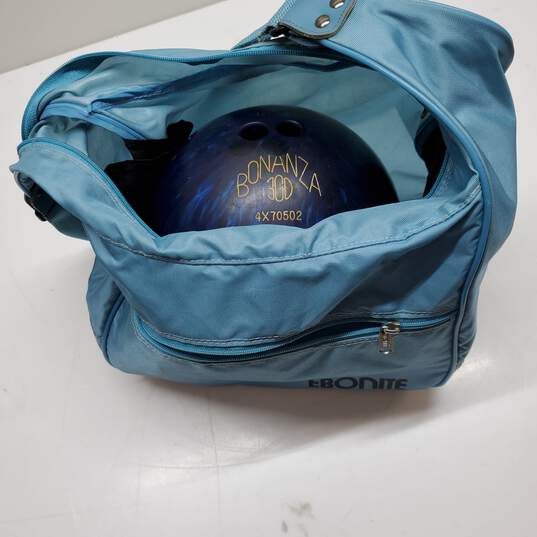 Vintage Bonanza 300 (4X70502) 10LB Women's Bowling Ball W/ Ebonite Bag image number 5