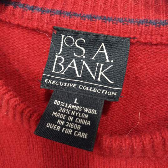 Jos. A Bank Women's Red Pullover Sweater Size Large image number 4