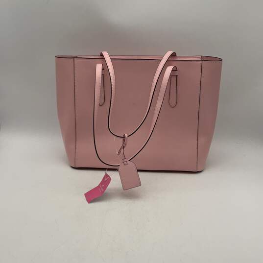 NWT Kate Spade Womens Schuyler WKR00545 Pink Leather Charm Zip Tote Bag Purse image number 2