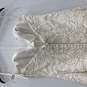 NWT Womens White Floral Lace Sleeveless Back Zip Wedding Maxi Dress Size 8 image number 4