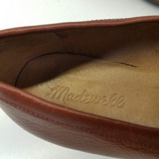Madewell H2419 The Frances Brown Leather Loafers Flats Shoes Women's Size 8.5 M image number 8