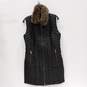 Eddie Bauer Women's Black Fur Collar Down Vest Size XS image number 1