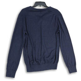 NWT Womens Navy Blue V-Neck Long Sleeve Pullover Sweater Size Medium alternative image