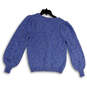 NWT Womens Blue Knitted Long Sleeve Button Front Cardigan Sweater Size S image number 2