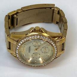Designer Fossil Riley ES3203 Gold-Tone Stainless Steel Multifunction Wristwatch alternative image