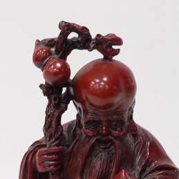 Longevity Red Resin Feng Shui Statue-10" alternative image