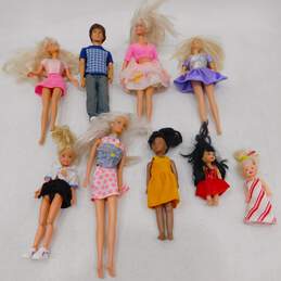 Lot of 9 Mattel Barbie Dolls w/ Ken & Children