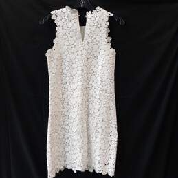 Michael Kors White Sleeveless Crochet Dress Women's Size 0 alternative image